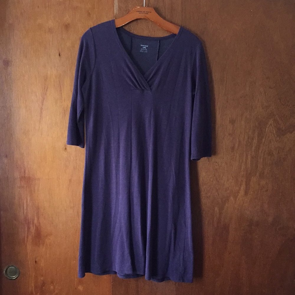 HORNY TOAD / purple ¾ sleeve dress / M